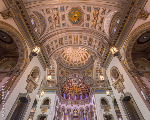 Interior of the historic Cathedral of the Sacred Heart in Richmond, Virginia