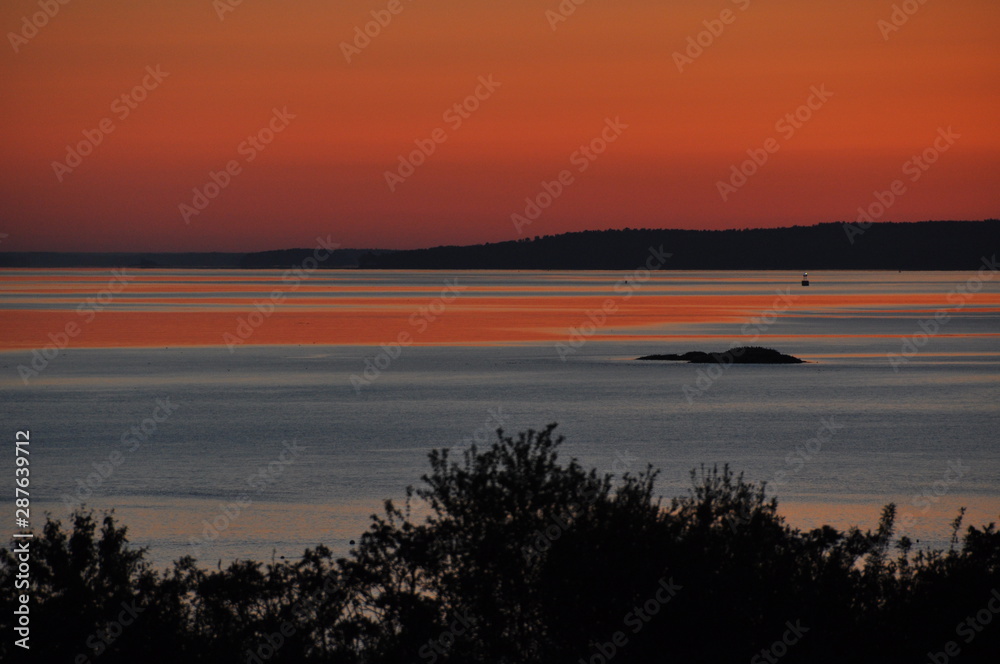 Sunrise Casco Bay, Eastern Promenade, Munjoy Hill, East End, Portland, Maine