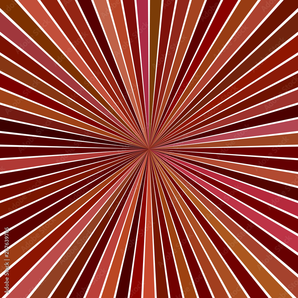 Obraz premium Brown hypnotic abstract striped starburst background design - vector exlosive illustration