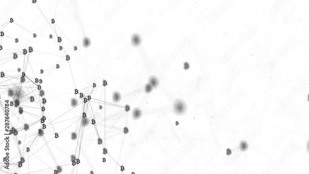 Digital blocks security connection with Distributed ledger technology Blockchain network concept. Block chain business science background loop.
