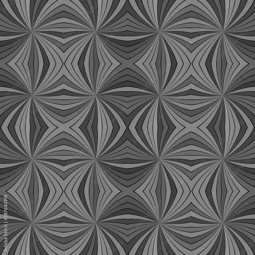 Grey abstract psychedelic seamless striped vortex pattern background design - vector illustration from curved rays Grey abstract psychedelic seamless striped vortex pattern background design - vector illustration from curved rays