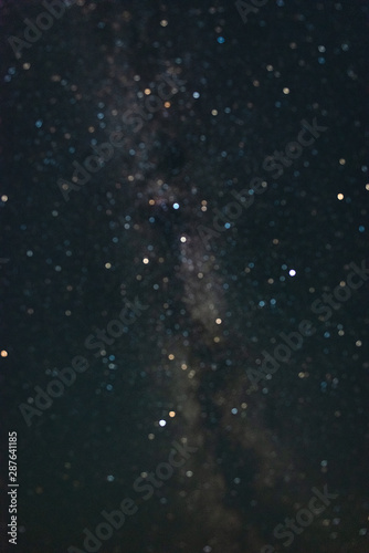 Obraz na płótnie Milky way in the night summer sky out of focus w salonie