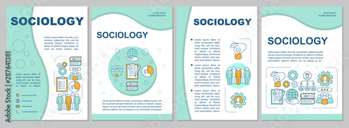Bild auf Leinwand Sociology brochure template layout