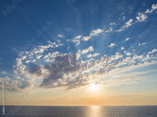 Fotografie sunset over the sea (Corsica - France)