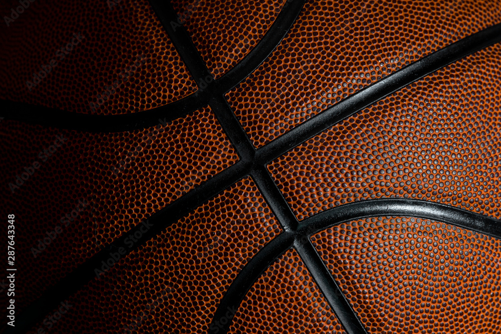 Obraz premium Closeup detail of basketball ball texture background