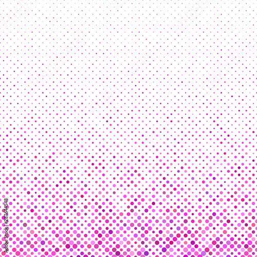 Pink repeating dot pattern - vector winter background illustration from circles