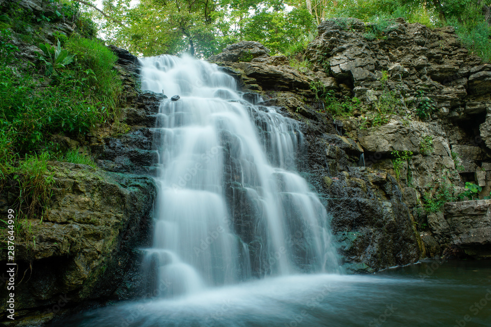 Waterfall located at Frace Park Indiana in cass county