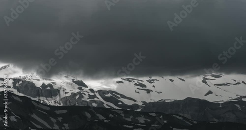4K Timelapse of Dramatic Storm on Mount Rainier