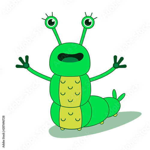 Cheerful green monster for Halloween