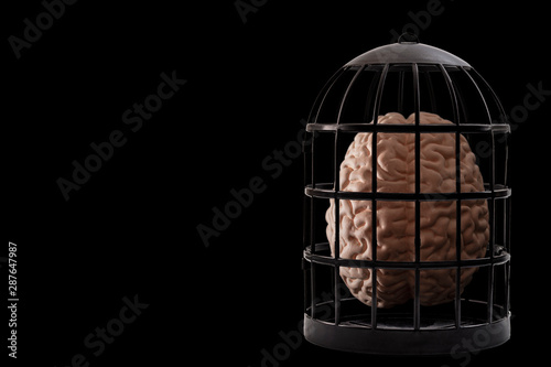 Fotografie Psychiatry and psychology, helpless mind and hopeless mental state, consciousnes
