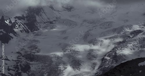 4K Timelapse of Dramatic Storm Clouds Over Emmons Glacier on Mount Rainier