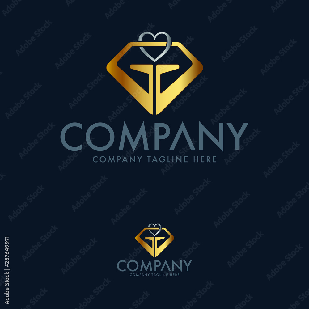 Obraz premium Diamond Letter G Logo Design Template