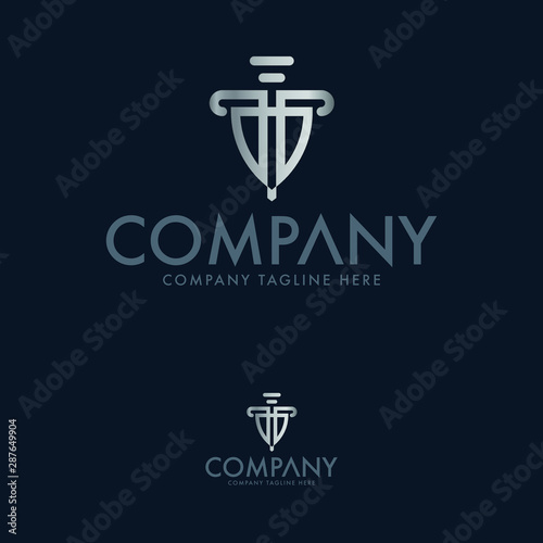 Shield Logo Design. Law and Lawyer Logo Template