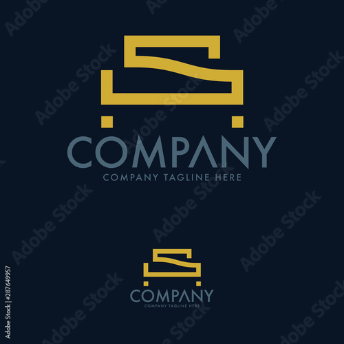 Letter S Bedding Logo Design Template