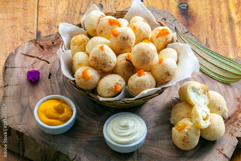 Breakfast with cheese bread Breakfast with cheese bread