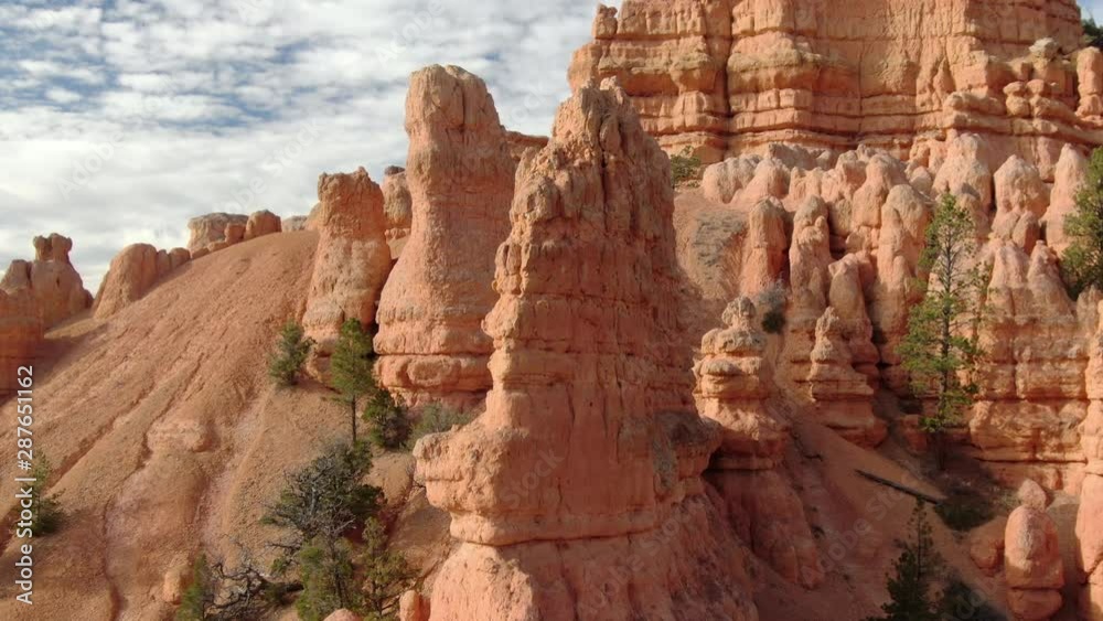 Hoodoos Rock Spires Aerial Shot Canyon In Southwest Utah USA Hoodoos Rock Spires Aerial Shot Canyon In Southwest Utah USA