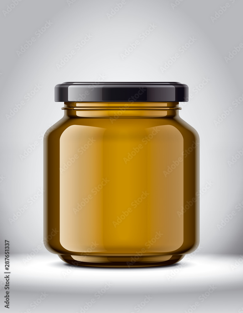 Glass Jar Mockup on Background. Glass Jar Mockup on Background.