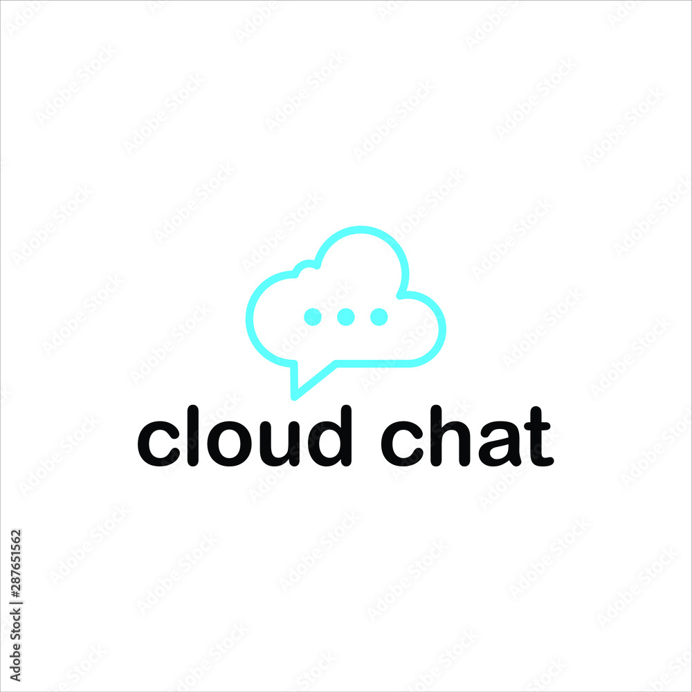 Cloud Chat Symbol for Logo Design vector Cloud Chat Symbol for Logo Design vector