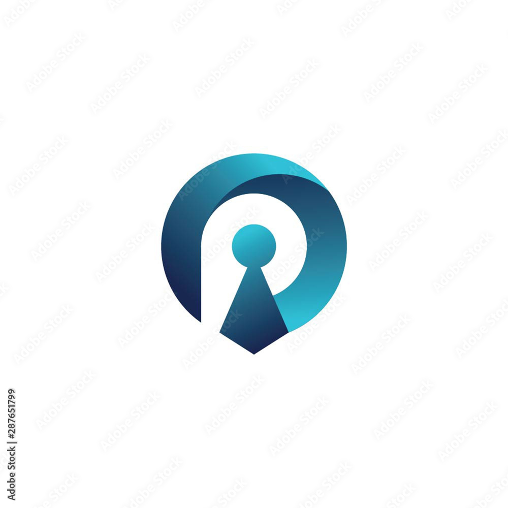 Creative colorful modern circle letter P logo template Creative colorful modern circle letter P logo template
