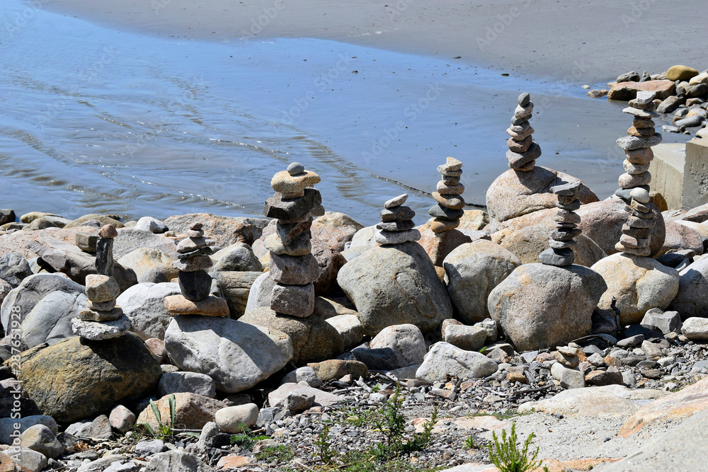 Fototapeta premium Rock Towers in Maine 