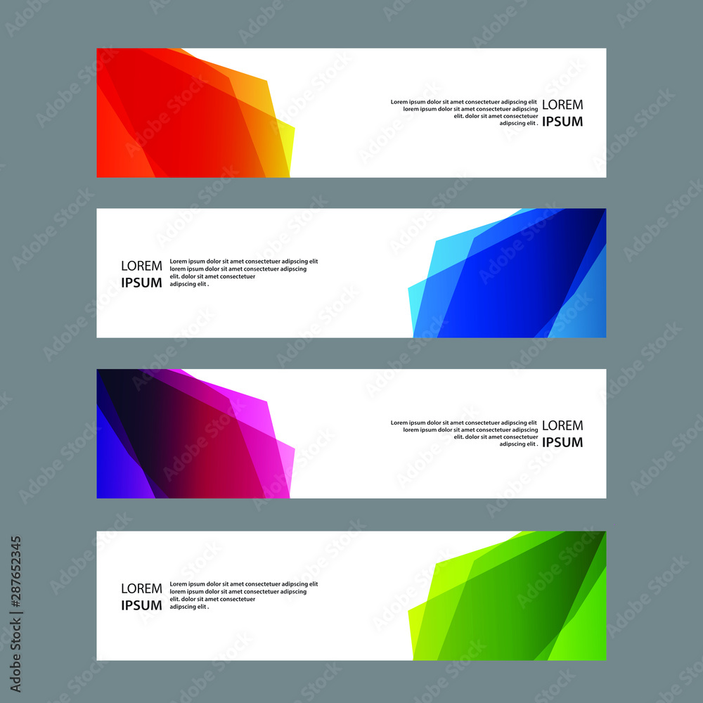 Naklejka premium Vector Abstract banner web template