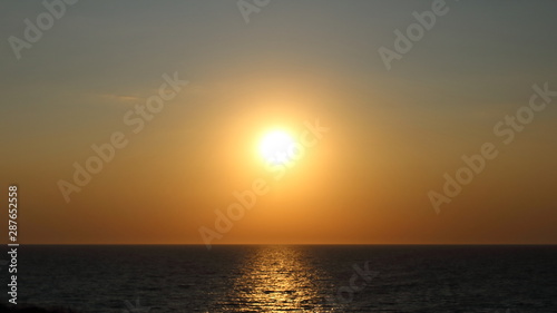 sunset in the sea texture background