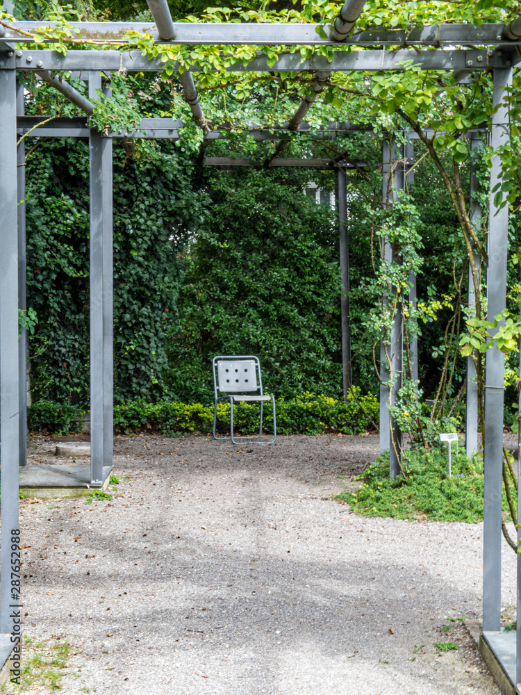 Fototapeta premium Chair in Rose Garden in Bern