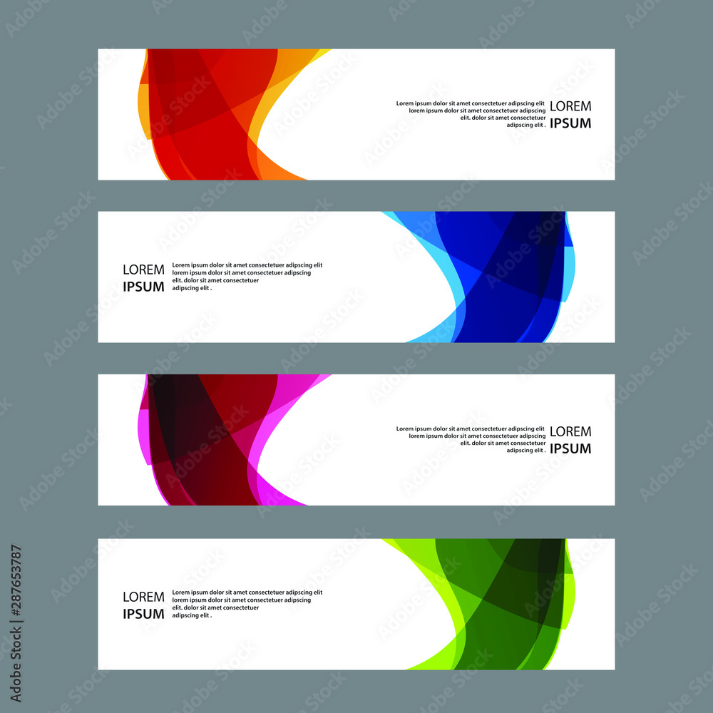 Naklejka premium Vector Abstract banner web template