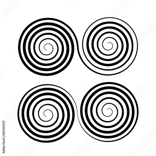 Archimedean double helix. simple decorative symbol. flat vector illustration