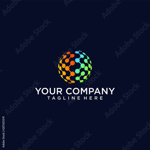 World Tech Logo Design Template download