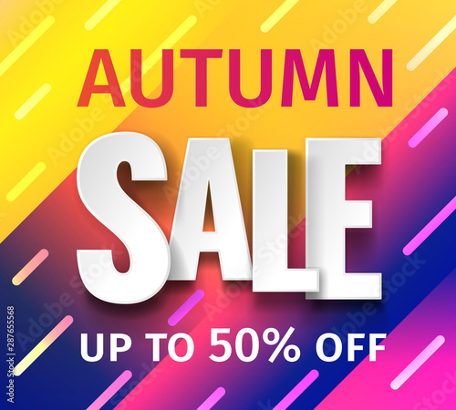 Autumn Sale Retro Design Template
