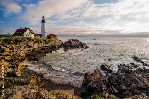 Dramatic morning at the Portland Head Lighthouse.