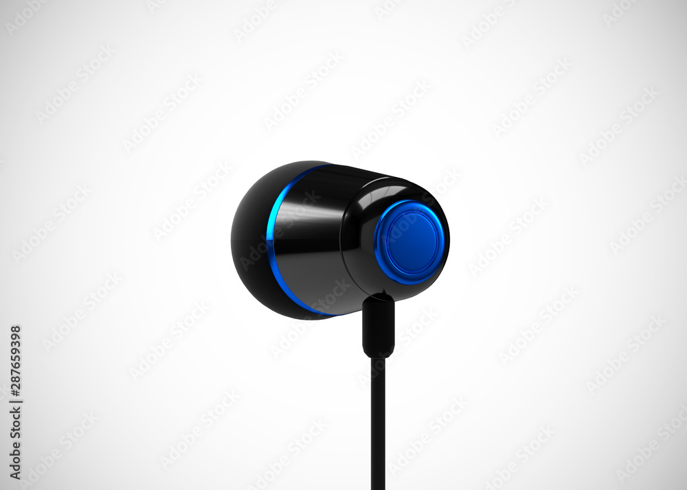 Headphone In-Ear Earphone Wireless 3D Render Headphone In-Ear Earphone Wireless 3D Render