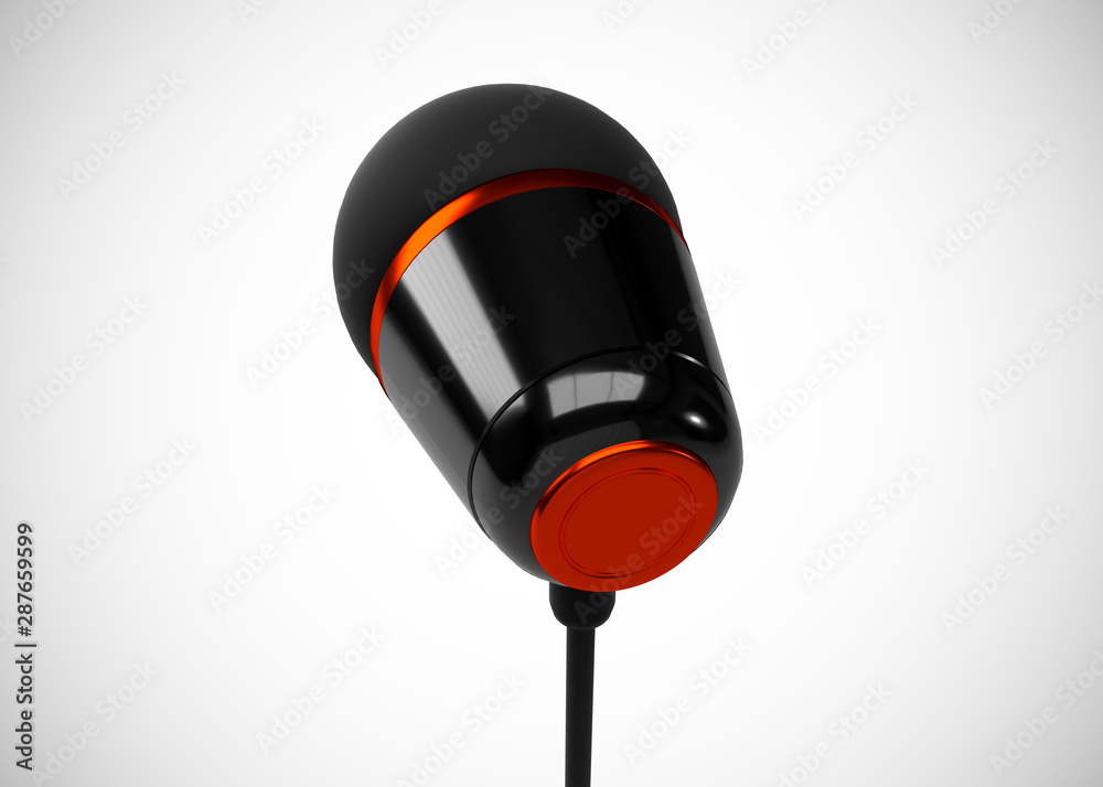 Headphone In-Ear Earphone Wireless 3D Render Headphone In-Ear Earphone Wireless 3D Render