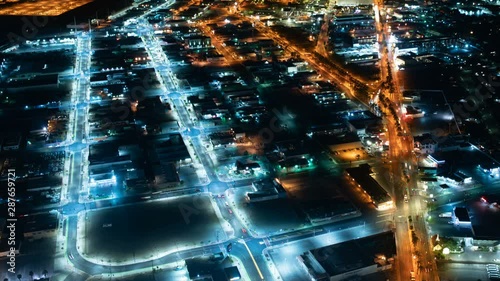 Las Vegas Downtown Traffic Aerial Time Lapse