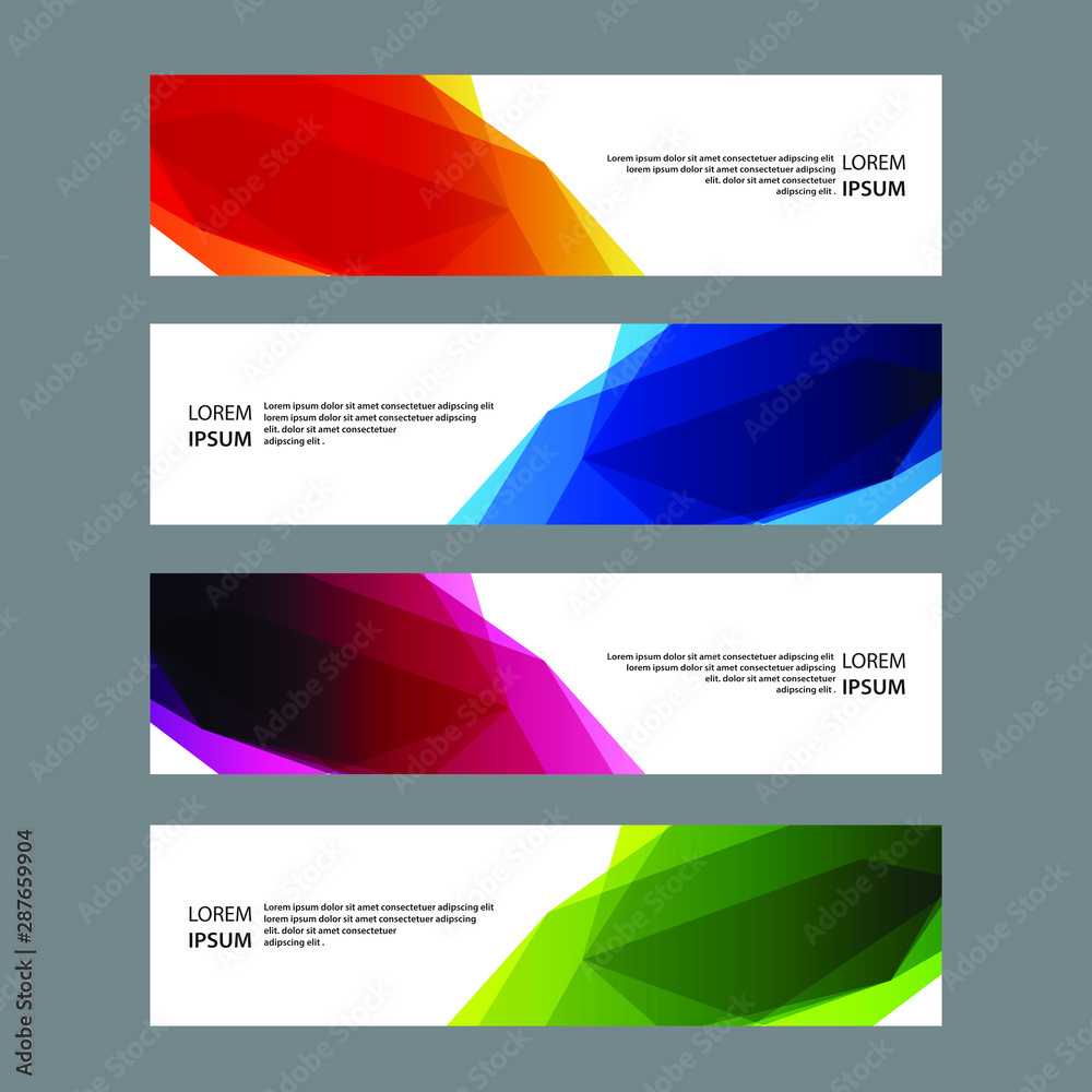 Naklejka premium Vector Abstract banner web template