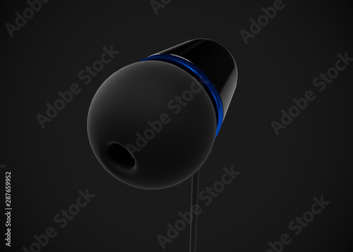 Headphone In-Ear Earphone Wireless 3D Render © Nermin