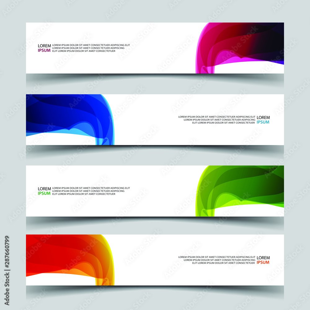 Fototapeta premium Vector Abstract banner web template