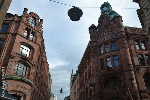 sky over Queen street, evening in Stockholm photo