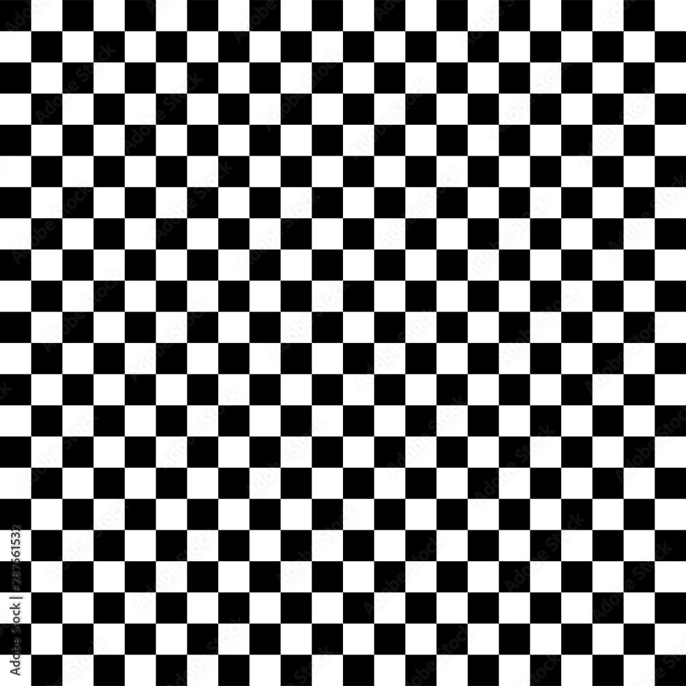Fototapeta premium Checkered, chequered seamless pattern. Chess squares repeatable texture. Checkerboard tiles background