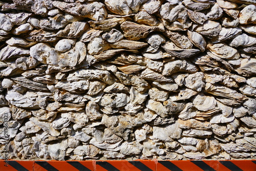 View of a traditional cultural relic house made of oyster shells (hekecuo) in Xunpu Village, Quanzhou, Fujian province, China photo