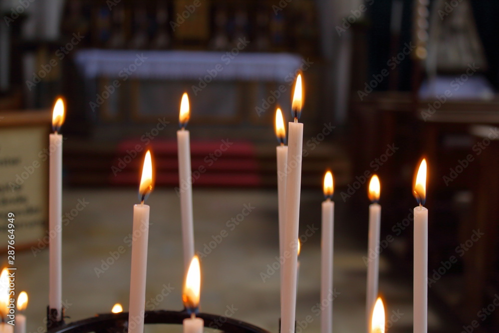 Candles and a Church Candles and a Church