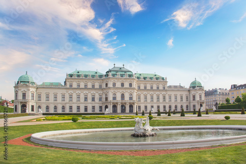 Photography Beautiful view of the Belvedere Palace in Vienna, Austria