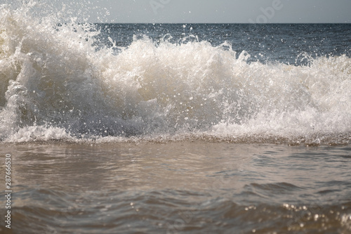 Waves Crashing onto Shore