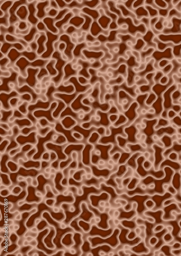 Abstract brown background with tangle lines, can be used as a trendy background for wallpapers, cards, banner, textile pattern, wrap paper, carpet. Digital turbulence effect. 