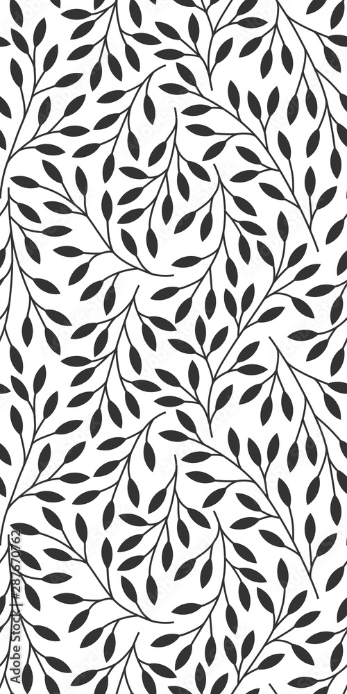 Fototapeta Elegant floral seamless pattern with tree branches. Vector organic background.