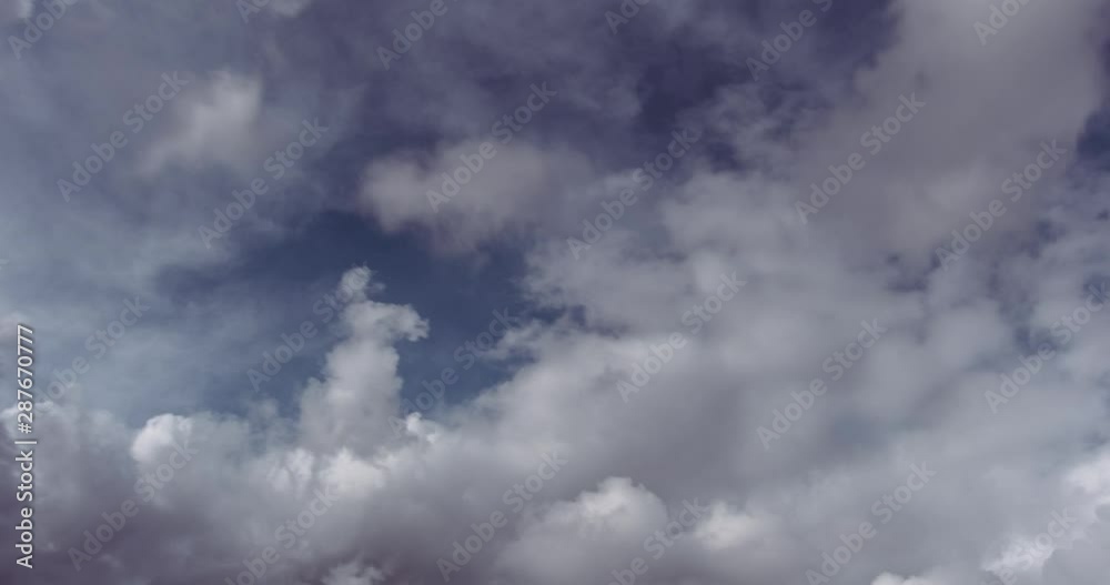 4K Time Lapse of Dramatic Storm Clouds Roll Overhead with Panning Movement 4K Time Lapse of Dramatic Storm Clouds Roll Overhead with Panning Movement