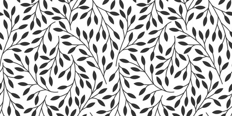Wandcirkels Bloemenprints patronen Elegante boomtakken botanisch patroon  © Oleksandra