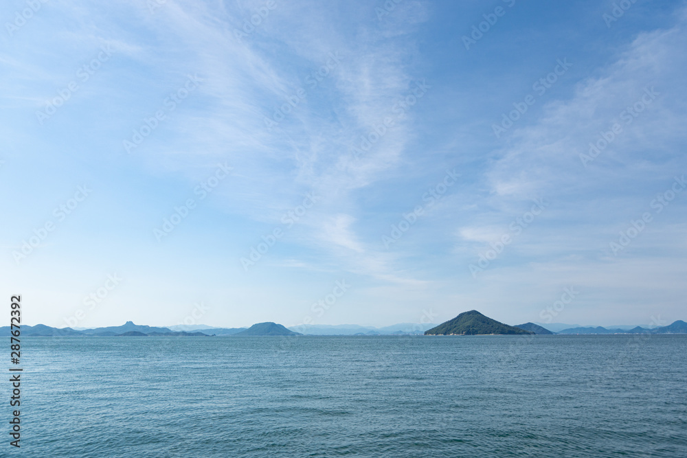 豊島から見た男木島 Ogijima viewed from Teshima