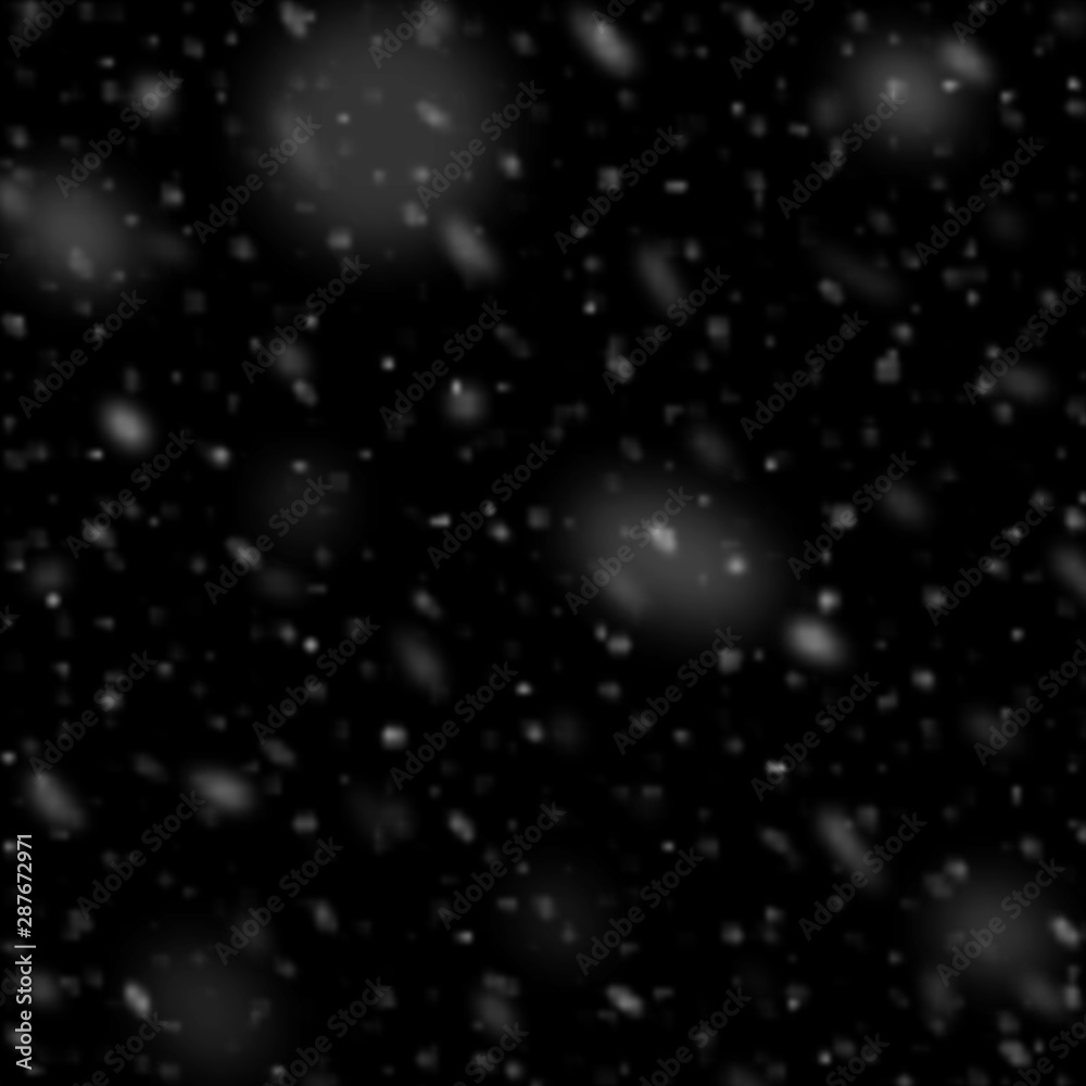 Obraz premium Falling white snow on transparent background